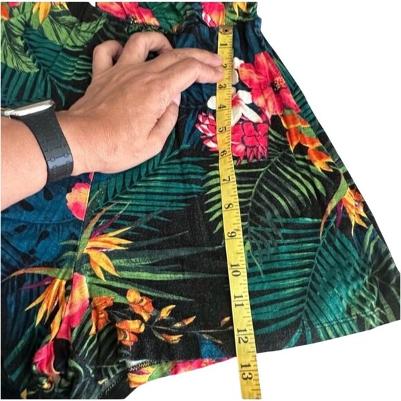 Womens Tropical Floral Bell Sleeve Romper - Picture 5 of 8